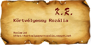 Körtvélyessy Rozália névjegykártya